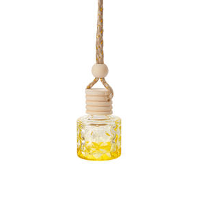 8ML Colorful Car Air Freshener Glass Round Shape Car Hanging Perfume <b>Bottles</b> Glass <b>Diffuser</b> <b>Bottle</b> - Product Image 2