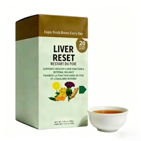 OEM ODM Tisane aux herbes Curcuma Gingembre Chardon-Marie Pissenlit GMP HACCP ISO22000 20 Sachets 40g Sans Caféine Sans Ingrédients Artificiels