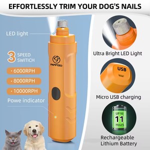 Coupe-ongles automatique silencieux à faible vibration OEM pour animaux, 10000 tr/min, lime à ongles pour chats et chiens, coupe-ongles automatique - Product Image 4