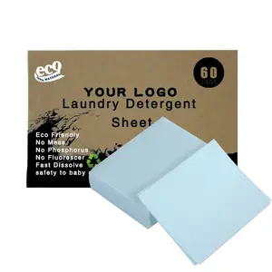 Custom Logo Eco Friendly Safety Biodegradable Cleaning Washing Strips Laundry Detergent Sheet