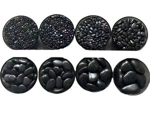 Directo de fábrica, piedra Natural negra de alto pulido, piedra de paisaje de roca de Río adoquín para decoración al aire libre - Product Image 6