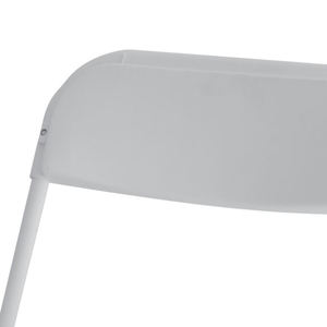 كرسي بلاستيكي أبيض قابل للطي شديد التحمل مع إطار حديدي للأعراس والحفلات الخارجية وورش العمل وفعاليات الحدائق - Product Image 4