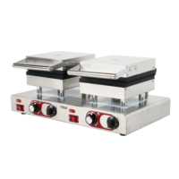 Gaufrier Double Gaufrier Restaurant Antiadhésif Rond Machine Commerciale Grande Machine À Gaufres Épaissir En Acier Inoxydable