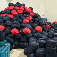 Fil à tricoter mélangé en coton recyclé 12/1, teint en masse, motif melange, pour tissage, personnalisé, prix usine bas