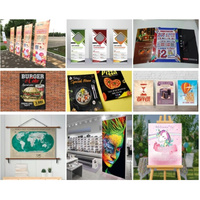 Impresión de chorro de tinta de tinte mate brillante, papel sintético PP, pancarta autoadhesiva de PVC y PET, materiales de póster con pegamento extraíble