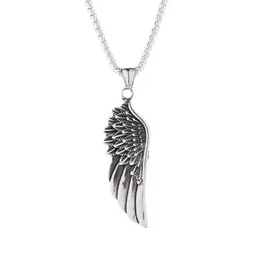 Angel Wings Vintage Gothic Men Stainless Steel Fashion Jewelry Pendants and Charms Manufacturer Trade Making Wholesale 2024