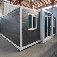 Villa préfabriquée de luxe extensible de 20 pieds ou 40 pieds, maison conteneur portable, 3 chambres, design moderne, hôtel/appartement résistant aux ouragans