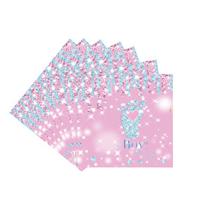 Piastra di impronte rivelatrici di genere per la festa del bambino che svela stoviglie e decorazioni a tema - Product Image 6