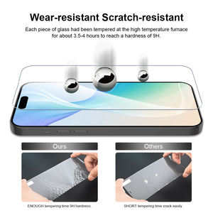 Protection d'écran en verre trempé HD 2.5D transparente personnalisée en gros pour iPhone 16 17 Series, sans bulles, anti-traces de doigts, résistante aux rayures - Product Image 3