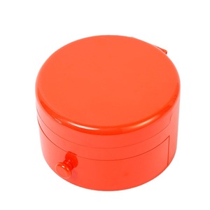 Circular Double Layer Storage <b>Box</b> With Mirror Compartment Jewelry Organizer Pink Blue <b>Red</b> 1L Cosmetic Case - Product Image 4