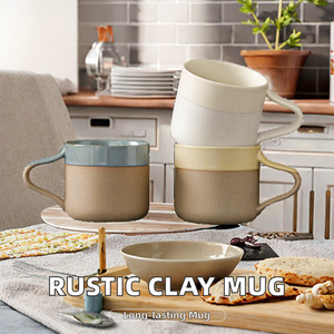 Mug en céramique émaillée moderne avec logo gravé personnalisé, poignée unique, pour thé, café, eau, cadeaux d'affaires, compatible micro-ondes et lave-vaisselle - Product Image 2