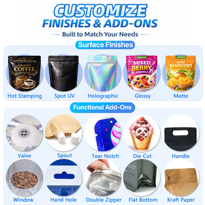 Bolsa Mylar personalizada de 3.5g para paquete, bolsa con cierre hermético brillante con logotipo personalizado, bolsa de embalaje con diseño de fantasma, <span class=keywords><strong>pirata</strong></span>, tiburón y dibujos animados. - Product Image 4