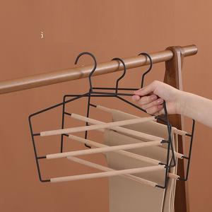 Venta al por mayor 3 capas Space Saver Veil Holder Shawl Hanger Wood Metal Bufanda Perchas Display - Product Image 2
