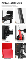 Machine de musculation professionnelle pour usage commercial et domestique, machine d'extension dorsale assise à charge par poulies pour l'entraînement de la force