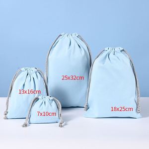 Custom Logo Printing Adjustable <b>Drawstring</b> Closure Natural Cotton Cotton <b>Drawstring</b> Pouch for Cosmetic Clothing Gift Packaging - Product Image 4
