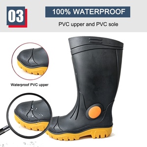 Bottes de sécurité en PVC Tiger Master, robustes, antidérapantes, imperméables, résistantes à l'huile, aux acides et aux alcalis, avec embout en acier anti-perforation, pour l'exploitation minière - Product Image 5