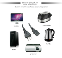 Italienisches 3-Pin Typ L Stecker auf C13 IEC320 AC-Stromkabel Verlängerungskabel 220V