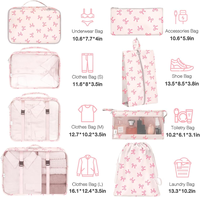 Lot de 8 cubes de rangement légers à fermeture éclair pour valise de voyage, organiseurs en maille, ensemble de sacs de rangement pour valise de voyage - Vente chaude