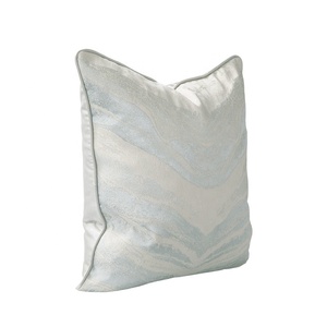 18X18 fodera per cuscino da tiro modello in marmo blu grigio bianco colore astratto oceano arte quadrato fodere per cuscino per divano divano casa - Product Image 2