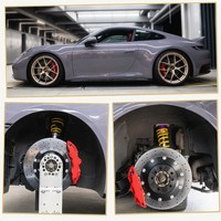 Kit de suspension coilover à 36 niveaux de réglage de la hauteur et de la force d'amortissement pour Porsche 911 718 Boxster Cayman Macan Cayenne Panamera Taycan