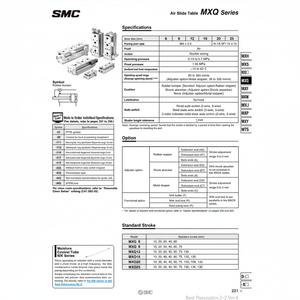 MXQ8-10ASBT โต๊ะสไลด์ลมนิวเมติก SMC - Product Image 1
