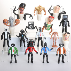 Toilet Man And Monitor Man Action Figures Titan Speaker Man Vs Tv Man Doll <b>Models</b> Unisex 14 Years Up - Product Image 1