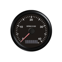 Tachometer Digital Universal VIT TR85N Baru 85mm Warna Hitam/Putih Tahan Air IP67 8~80V DC Pengukur Jam untuk Kapal Laut Truk