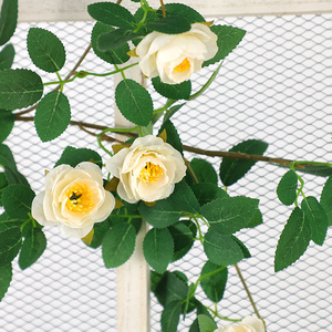 Planta Artificial de Camelia Rosa Simulada, Plástico, Decoración para Interiores, Bodas y Hogar - Product Image 4