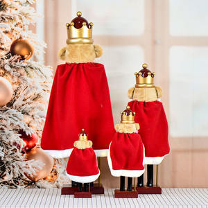 Pil Çalıştırmalı Peluş Ayı Pelerinli Kral Ayı Plastik Fındıkkıran Festival İçin Led Işıklı Müzikli - Product Image 5