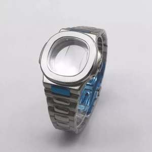 Vente en gros de boîtiers de montres personnalisés en acier inoxydable argenté de 40 mm, verre saphir, bracelet étanche, modèle 2067, 30 g - Product Image 5