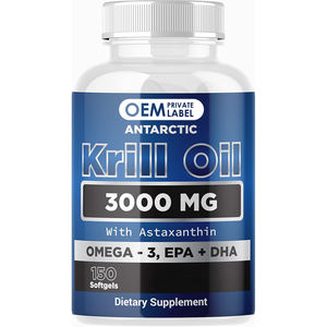 อาหารเสริมน้ำมันคริลแอนตาร์กติกแบบซอฟต์เจล OEM พร้อมโอเมก้า 3 EPA, DHA, แอสตาแซนธิน ฟอสโฟลิปิด บำรุงกระดูกและข้อต่อ - Product Image 1