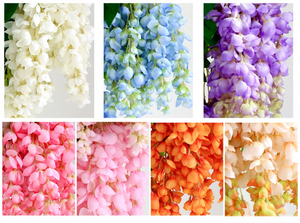 ดอกวิสทีเรียสีม่วงประดิษฐ์ DREA ขนาด 120 ซม. พวงดอกไม้แขวนตกแต่งผนังภายในบ้าน สไตล์โมเดิร์น สำหรับตกแต่งบ้าน สำนักงาน งานแต่งงาน - Product Image 6