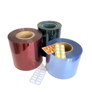 Nhà cung cấp chuyên nghiệp tùy chỉnh in PVC nhựa cuộn phim 350mic PVC nhiệt thu nhỏ màng đóng gói cho chai