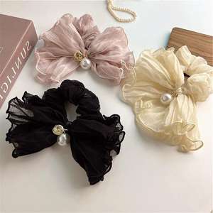 YANYE 3 couleurs <span class=keywords><strong>vénitien</strong></span> plissé perle pendentif arc fille élastique gros intestin <span class=keywords><strong>cheveux</strong></span> cravates corde chouchous - Product Image 1