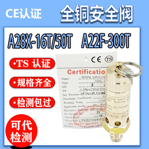 Válvula de Seguridad A28X-16T de 8 MM para Aire y Agua, Certificación CE TS, Alivio de Presión para Unidades de Refrigeración - Product Image 5