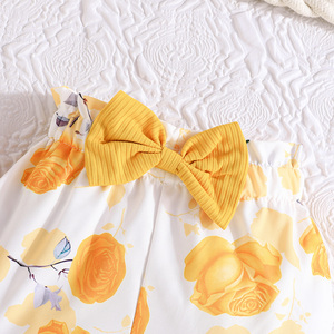 Conjuntos de Ropa para Niñas Estilo Dulce, Tops de Manga Larga de Color Sólido y Pantalones Estampados para 3-24 Meses - Product Image 5