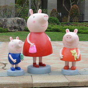 Cerdo de dibujos animados personalizado para Parque, balcón, parque de atracciones, decoraciones rurales, FRP - Product Image 2
