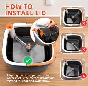 Trung Quốc Bán Buôn Ma Thuật Quay Dễ Dàng Phẳng Phun Xoắn Làm Sạch Sàn Sạch Hơn Xô Lau Các Loại Khác Nhau Đầu Nhà Sản Xuất Trực Tiếp - Product Image 2