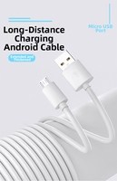 Câble Micro-USB Écologique à Charge Rapide 2A pour Android, Conducteur en Cuivre Pur, Alliage d'Aluminium, Compatible Téléphone Mobile