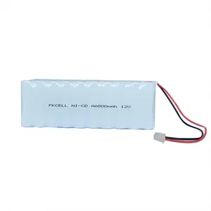 NICD-Paquete de batería recargable AA, 12v, 800mah, luces de emergencia