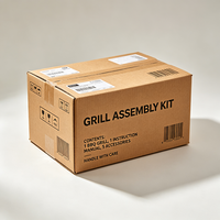 Boîte d'emballage pour barbecue personnalisée, imprimée, imperméable, en carton ondulé robuste, pour équipement extérieur