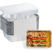 Plateau de chauffe-plat jetable en aluminium avec couvercle plat pour traiteurs utile pour la cuisson pour le service d'emballage alimentaire
