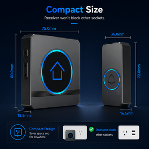 Nuevo Modelo Privado 2026: <span class=keywords><strong>Timbre</strong></span> Inalámbrico Digital Impermeable IP55 para Hotel con 60 Melodías y Alcance <span class=keywords><strong>de</strong></span> 300M, Compatible con OEM/ODM - Product Image 6