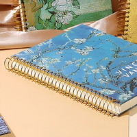Carnet à spirale 16K inspiré de Van Gogh, format B5, ligné, couverture en PVC, cadeau artistique pour l'école et le bureau