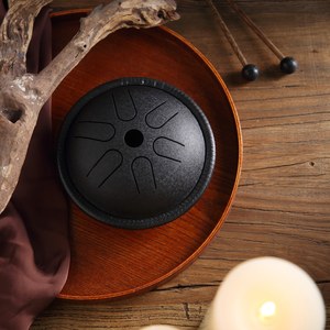 5.5 pouces Mini En Acier Tongue Drum 6 Notes Handpan Tambour Poche En Acier Tambour Instrument de Percussion avec Maillets Sac De Transport pour <span class=keywords><strong>Medita</strong></span> - Product Image 3