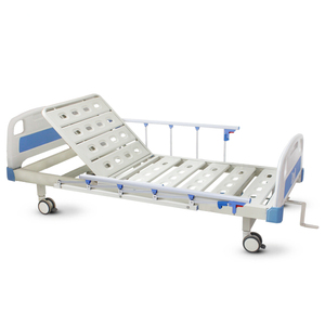 Lit d'hôpital manuel de haute qualité à <span class=keywords><strong>2</strong></span> manivelles et 1 fonction, en acier laminé à froid, capacité de 230 kg, garantie d'un an - Product Image 4