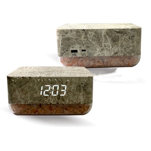 Đồng hồ báo thức kỹ thuật số thông minh Muối Himalaya đa chức năng đầu giường không dây sạc LED ánh sáng ban đêm Loa Điện Tử tiêu dùng - Product Image 5