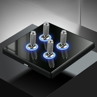 Les interrupteurs en verre trempé YINKA D87 sont populaires 1 2 3 4 gangs 1 2 Way 250v 86 Type UK EU
