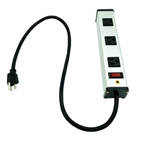 PDU-Steckdosenleiste mit 3 AC-Steckdosen und Schalter, Überspannungsschutz, PDU-Stromverteiler für Rack-Montage