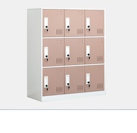 Salle de sport supermarché public métal 50 compartiments smartphone affichage casier station de charge mobile armoire de rangement en acier casier